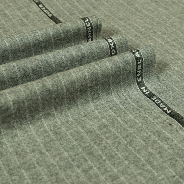 Oxbridge Flannel - Narrow Chalk Stripe Super 120's Wool Flannel